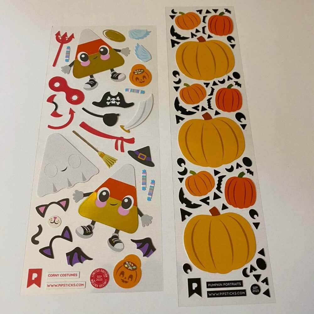 Pipsticks Corny Costumes & Pumpkin Portraits Halloween Stickers Set